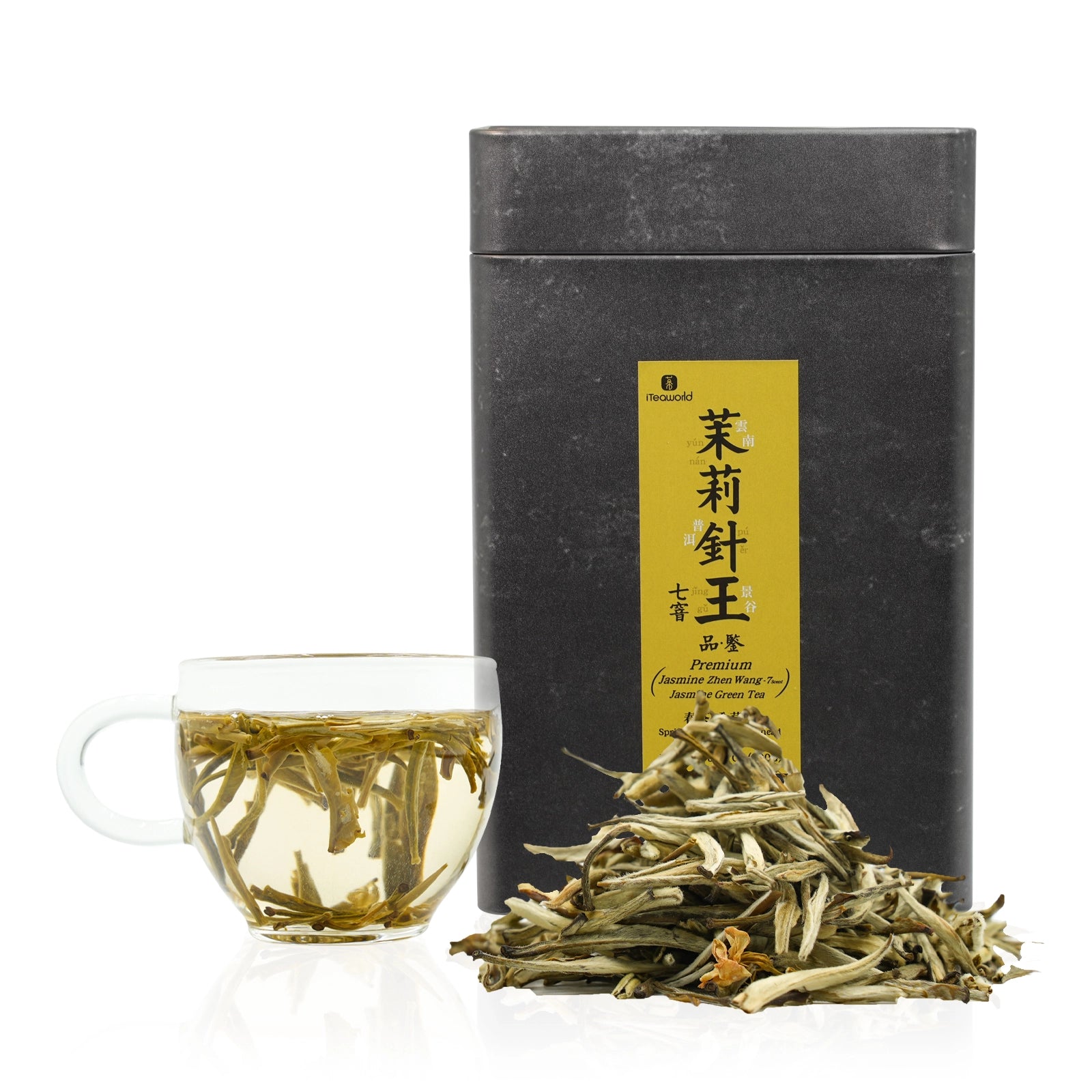 Jasmine Zhen Wang | Traditional 7-Scent Jasmine Tea (Pure buds) – Fresh, Intense Floral Aroma with Smooth, Sweet | 1200m High Mountain Tea from Heng County, Guangxi | July 2024 Autumn Tea | 3.5oz (100g) - Tasting Grade For Afternoon