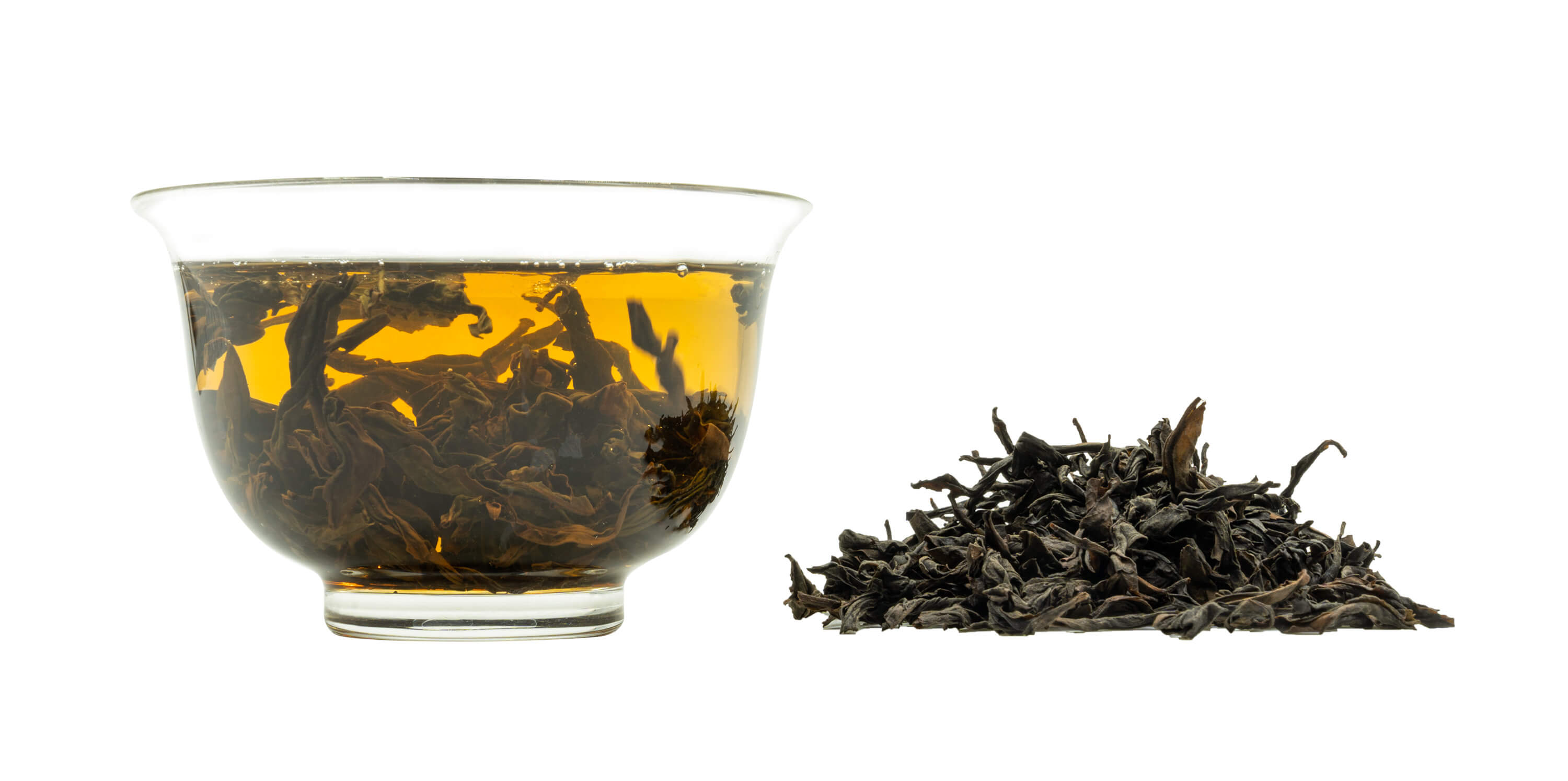 Da Hong Pao glass cup qidan zhengyan tea